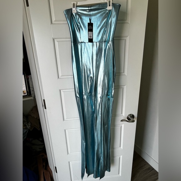 FASHION NOVA She’s All That Strapless Jumpsuit - Aqua - Picture 3 of 3